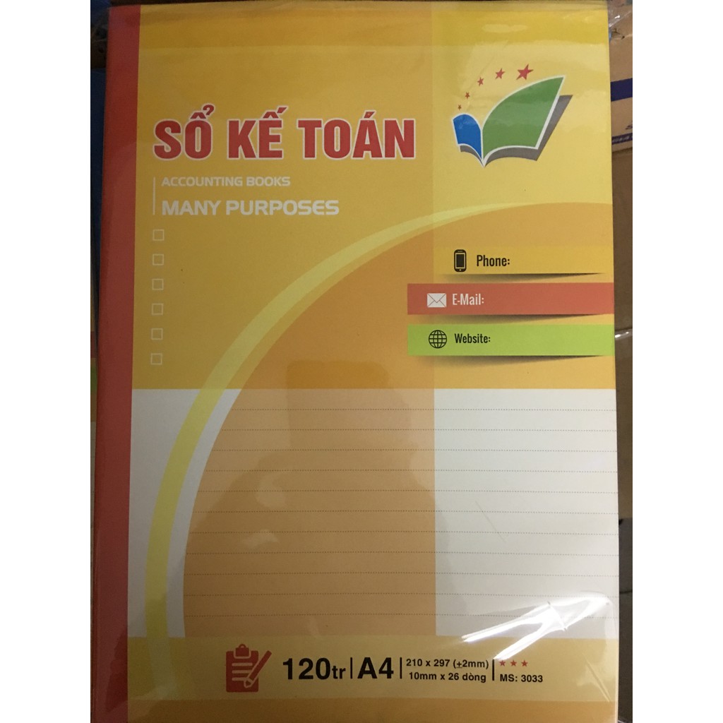 SỔ KẾ TOÁN A4 120 - 200 - 260 - 300 TRANG