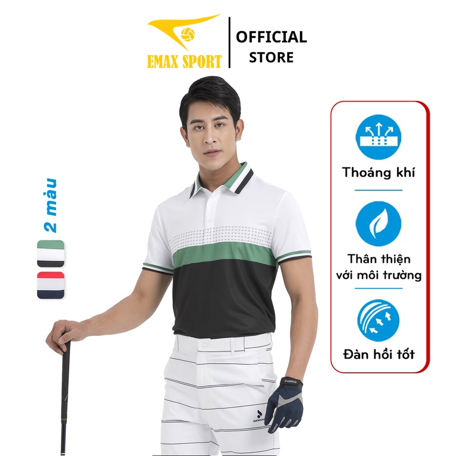 Áo Golf Thể Thao Cao Cấp Nam Donexpro, Vải Thun Lạnh, Thấm Hút Mồ Hôi Tốt MC - 9048