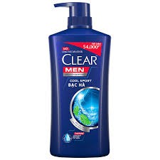 Dầu gội sạch gàu Clear Men Cool Sport bạc hà 631ml