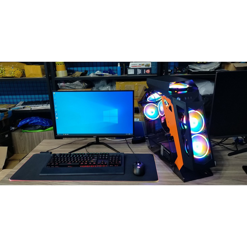 Bộ Máy tính chip ryzen 7 3700x main x570 plus ram 16G màn hình 24inch