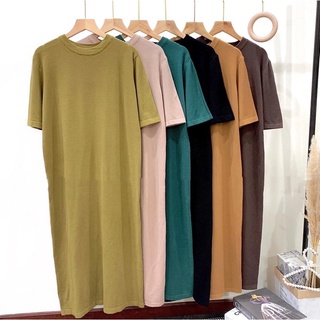 Váy len suông cổ tròn tay lỡ
