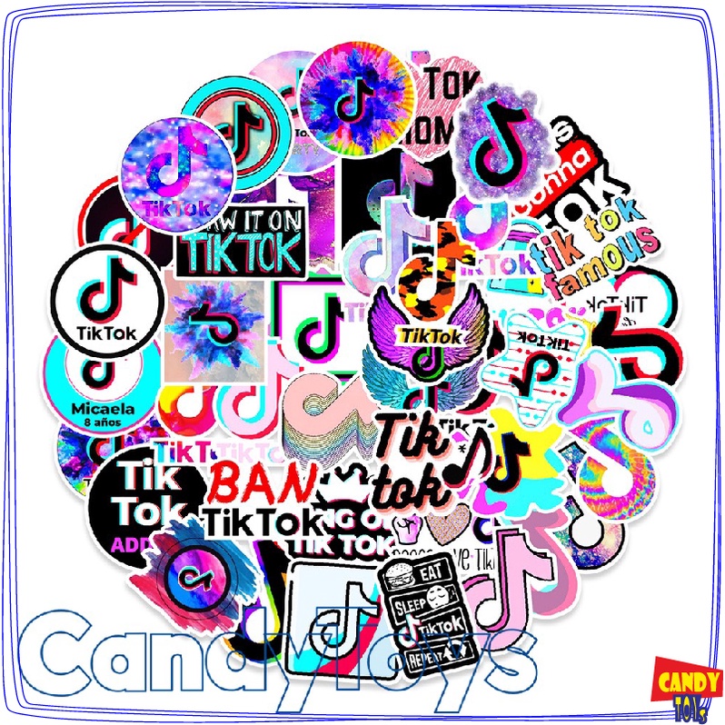 50 MIẾNG HÌNH DÁN STICKER TIKTOK CHỐNG THẤM NƯỚC