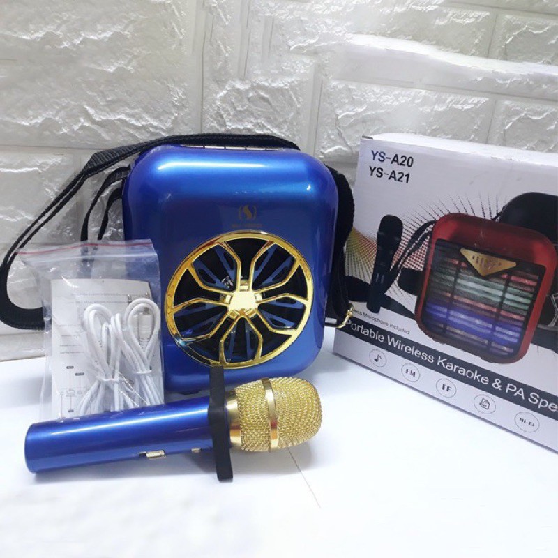 bộ loa bluetooth karaoke YS-A20 kèm mic dây.