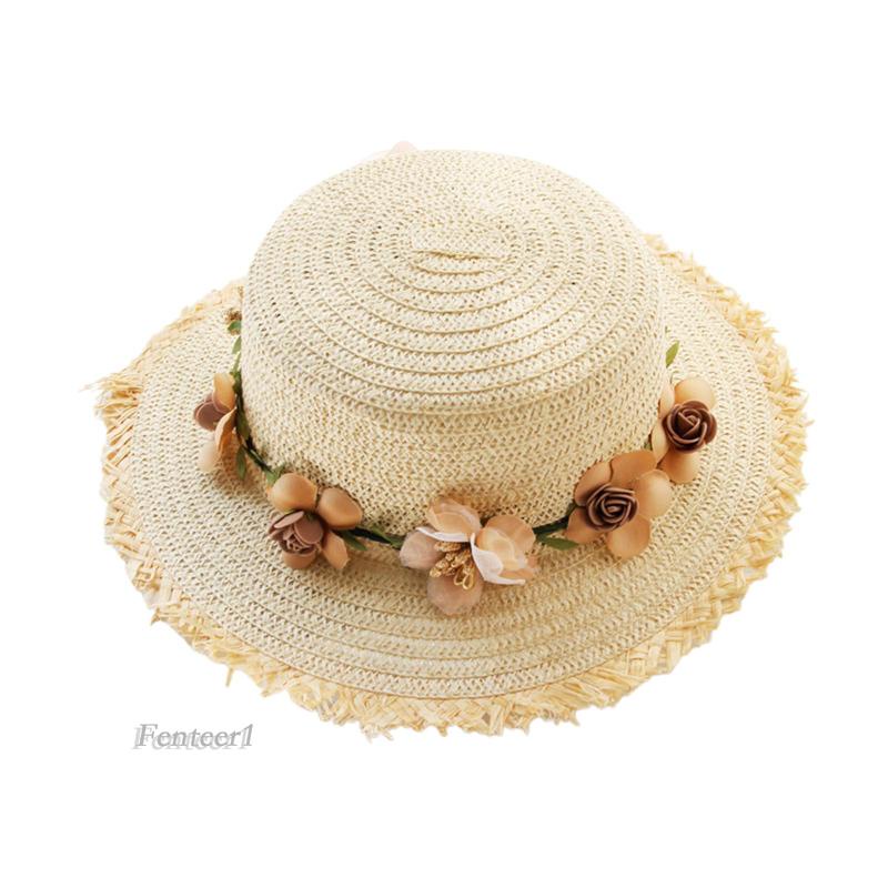[Fenteer1] Mũ Rơm Mùa Hè Gấp Được Bảo Vệ Khi Đi Biển Ngoài Trời Cho Nữ