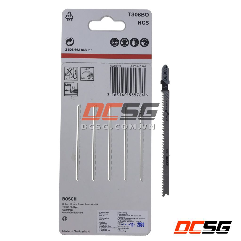 Lưỡi cưa lọng cắt lượn gỗ dòng Expert T308BO Bosch 2608900555  | DCSG