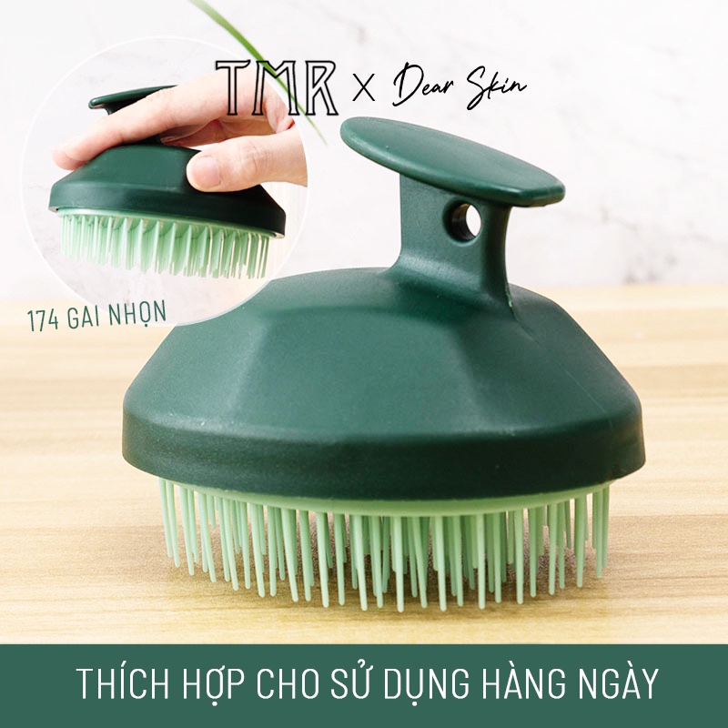 Lược gội đầu silicon TMR gai nhọn mềm ngăn ngừa giảm rụng và kích thích mọc tóc