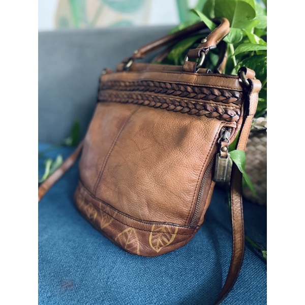 SALE túi si da thật hiệu Makowsky