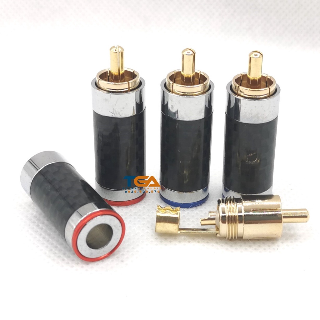 Jack rắc AV, Hoa sen, RCA cacbon sử dụng dây 6mm. Bảo giá 1c