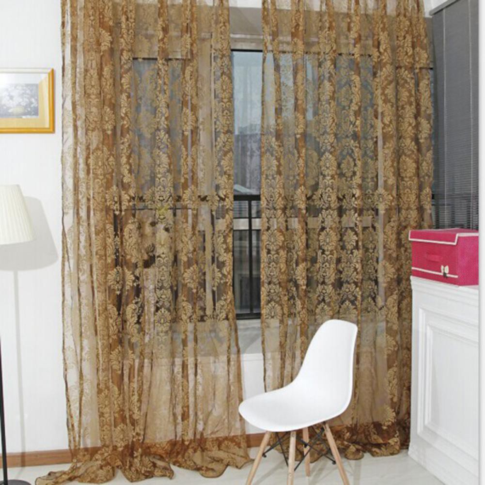 Rèm cửa vải tuyn thêu hoa trang trí phòng ngủ/ phòng khách gia đình