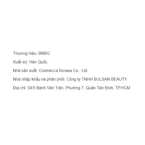 Combo 10gói Mix4 loại Mặt nạ giấy BNBG Vita Mask(Lifting, Whitening, Hydrating)