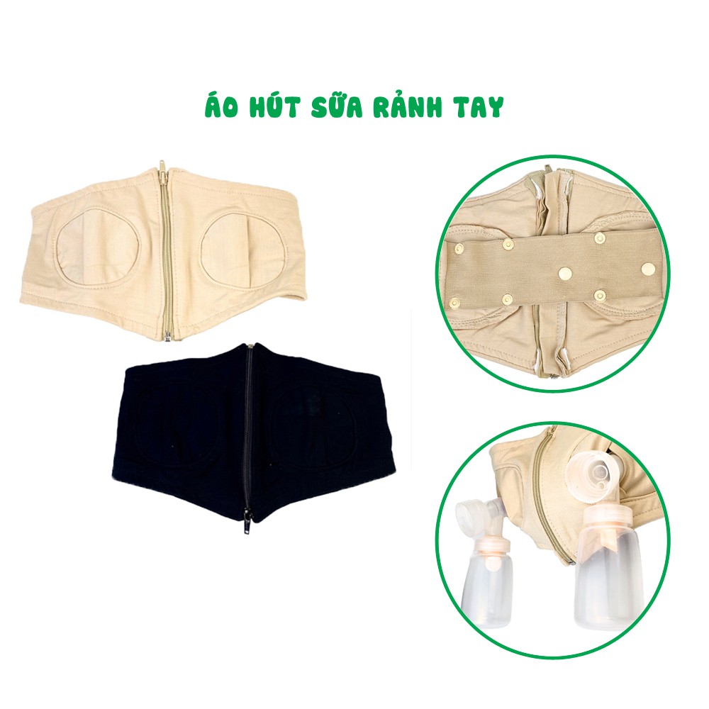 🍀Áo Hút Sữa Rảnh Tay Hàng Việt Nam 🍀Chất Liệu Cotton Mềm Mại 🍀Freesize Có 8 Cúc Điều Chỉnh Hợp Với Các Mẹ