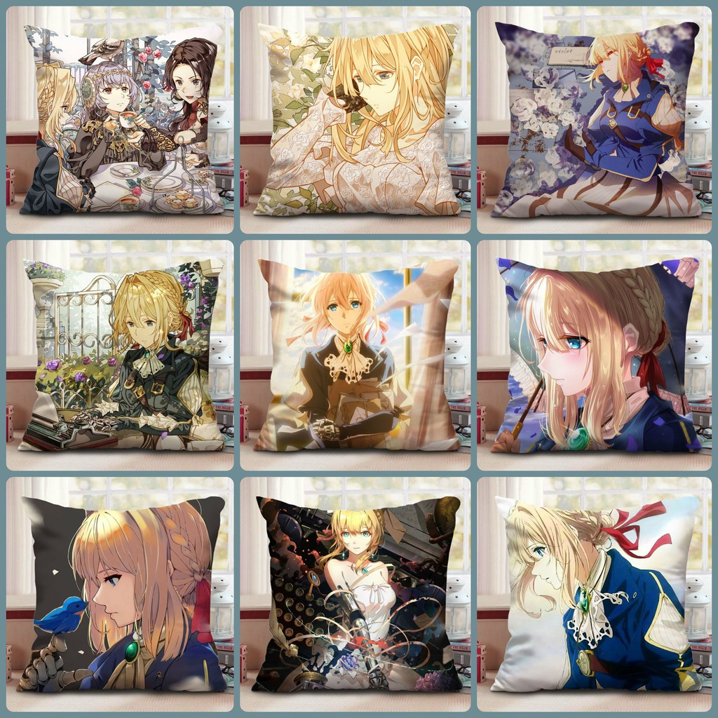 Gối in hình VIOLET EVERGARDEN chibi anime game xinh xắn tiện lợi chất đẹp