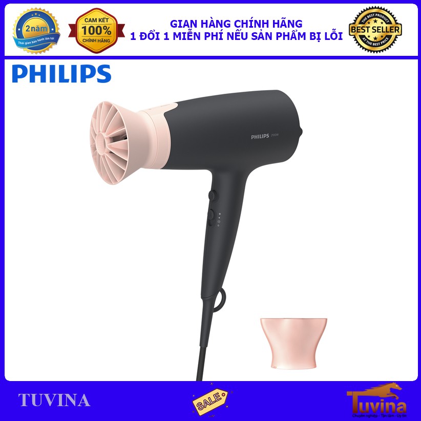 Máy Sấy Tóc Philips BHD350 2100W - Hàng Chính Hãng (Bảo Hành Chính Hãng Toàn Quốc 2 Năm)