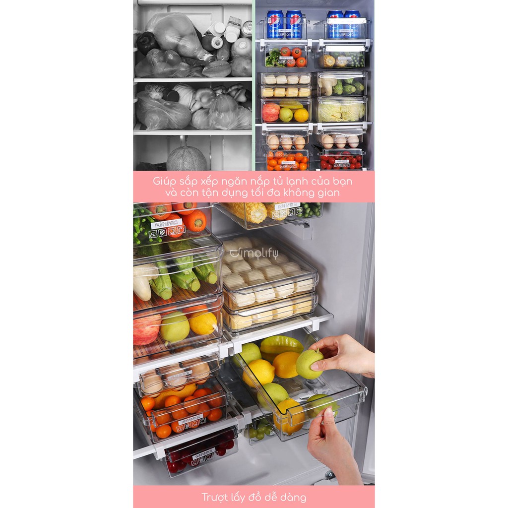 Khay Tủ Lạnh Nhựa PS Chuyên Dụng - Simplify - Gia Dụng Thông Minh