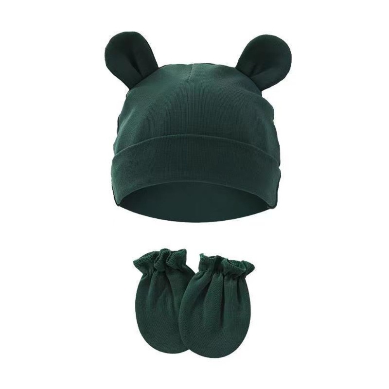 Bộ Găng Tay + Mũ + Găng Tay + Găng Tay + Găng Tay Len Dễ Thương Cho Bé Gái 0-12 Tháng