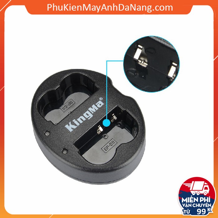 Sạc đôi 2 pin KingMa cho pin Canon BP-511a