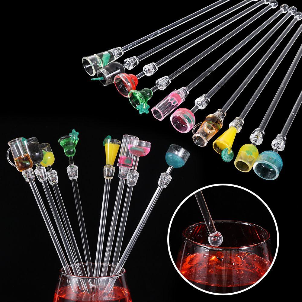 LEISURE Bộ 10 Cây Khuấy Đồ Uống Bằng Acrylic