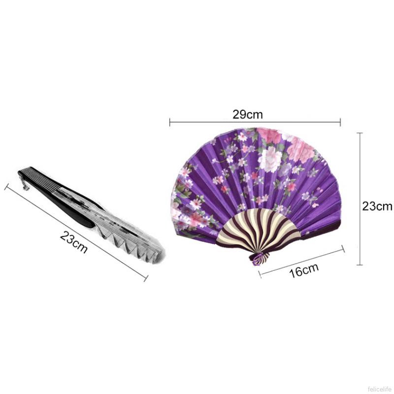 Quạt Xếp Vải Cầm Tay Phong Cách Nhật Bản