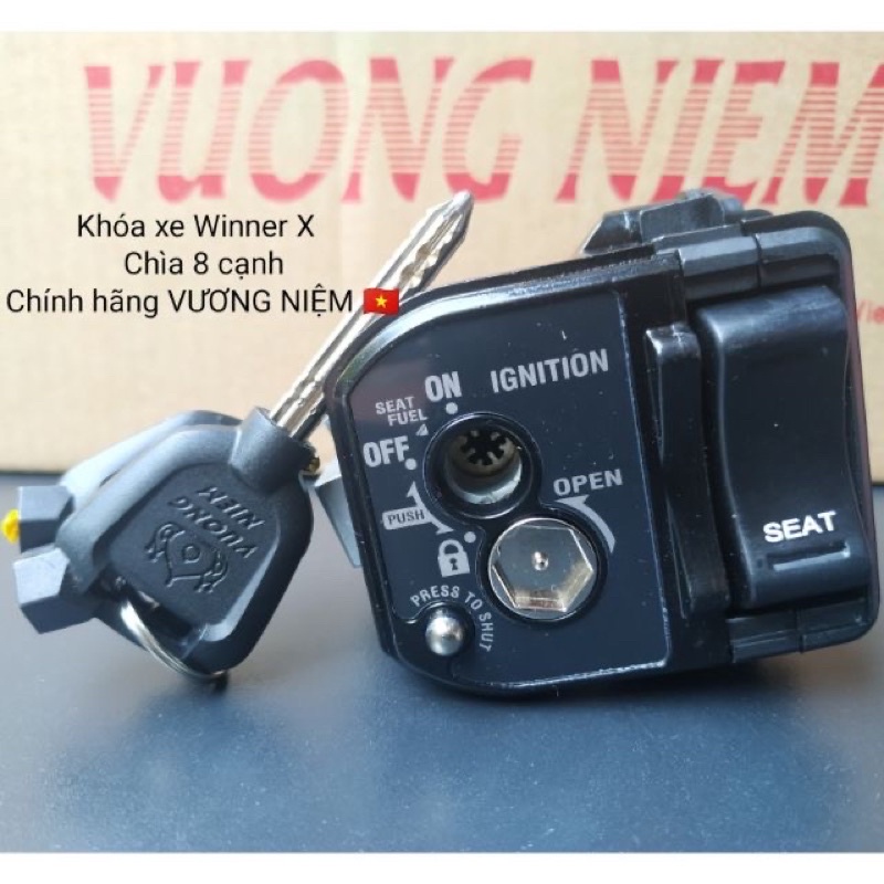 Bộ Ổ Khoá Xe Winner X Chìa 8 Cạnh Chống Trộm Cao Cấp Chính Hãng VƯƠNG NIỆM