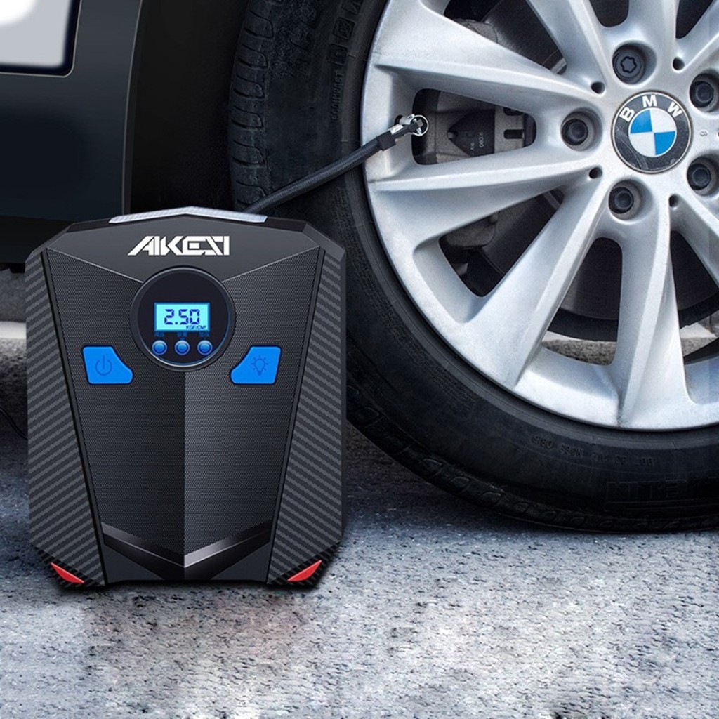 Bơm Lốp Ô Tô Điện Tử AIKESI Tự Ngắt - Kèm Đèn Pin Siêu Sáng | BigBuy360 - bigbuy360.vn