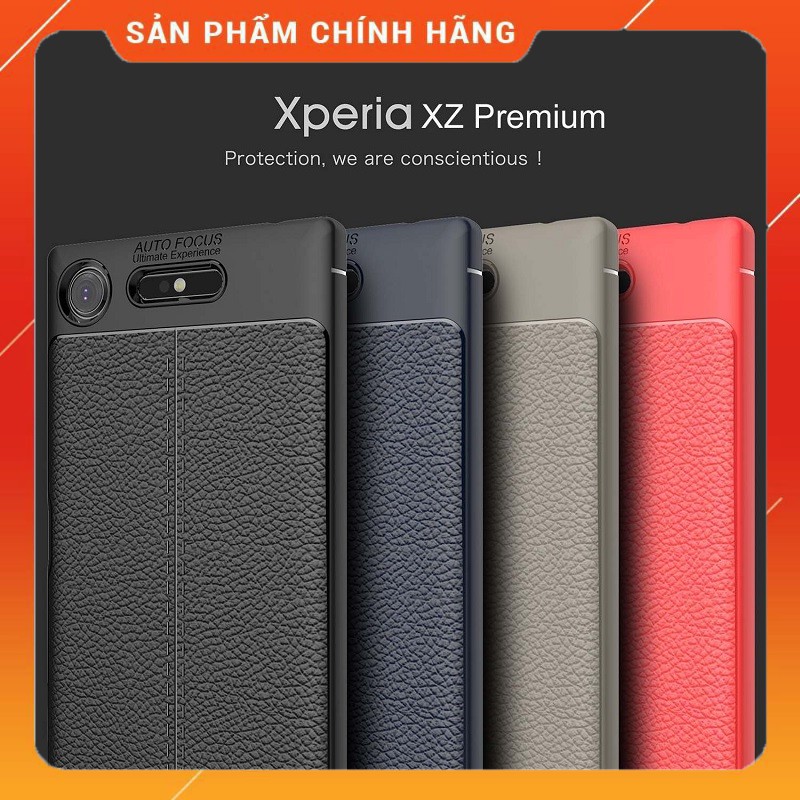 Ốp lưng Sony XZ2 Silicon dẻo giả da chính hãng Auto Focus Cao Cấp