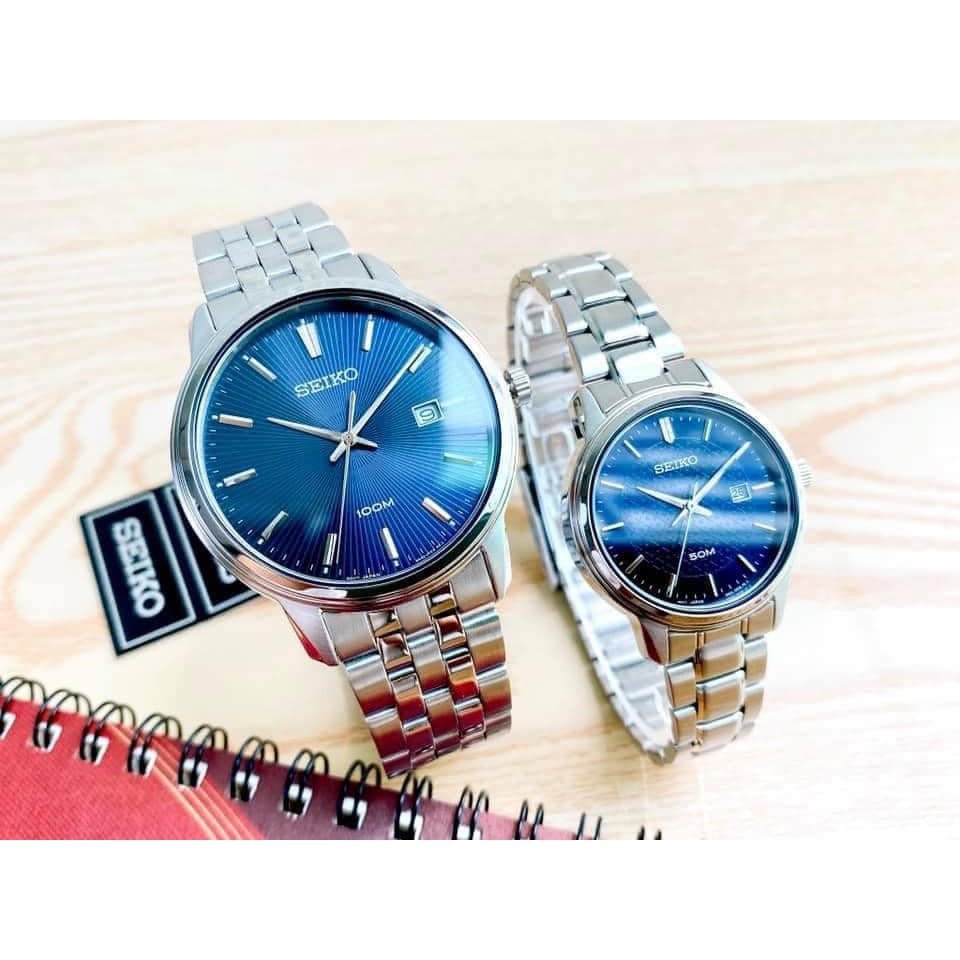 Đồng hồ cặp đôi nam nữ Seiko Classic SUR259P1 & SUR749P1