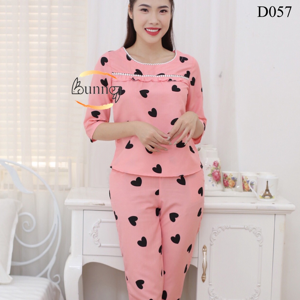 {BUNNY} ĐỒ BỘ NỮ MẶC Ở NHÀ, QUẦN ÁO BỘ MẶC NHÀ XINH XẮN, HỌA TIẾT DỄ THƯƠNG