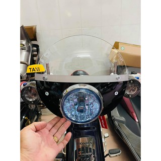 Kính chắn gió xe cub đèn tròn Moony
