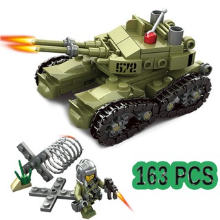 Mô hình đồ chơi lắp ráp Xe Tăng Kazi 163 mảnh ghép 84055