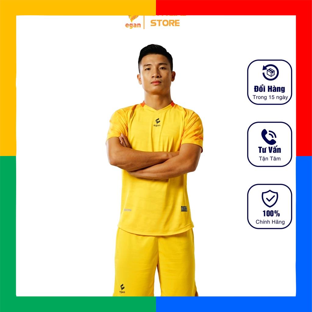 Bộ quần áo thể thao bóng đá đồ bộ nam mùa hè cao cấp màu vàng EGAN ALPHA-TD04