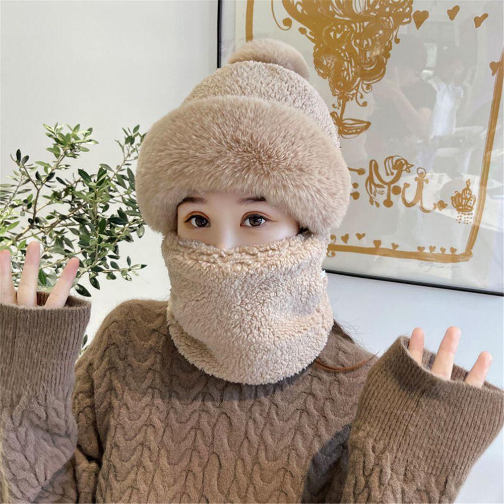 Mũ Trùm Đầu Phối Lông Thú Cho Nữ