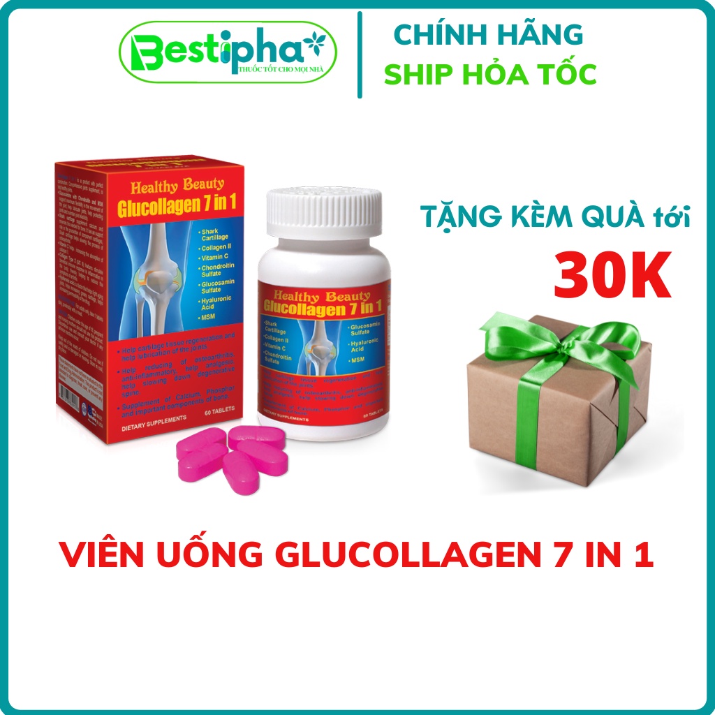 Glucollagen 7 in 1 viên uống bổ xương khớp Hộp 30 viên