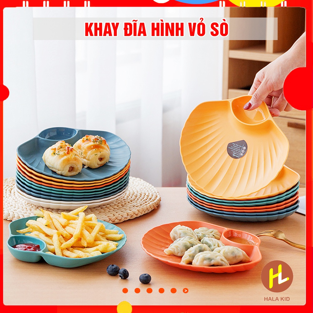 Khay, đĩa hình SÒ siêu nhẹ, bền đẹp, đựng đồ ăn tiện lợi