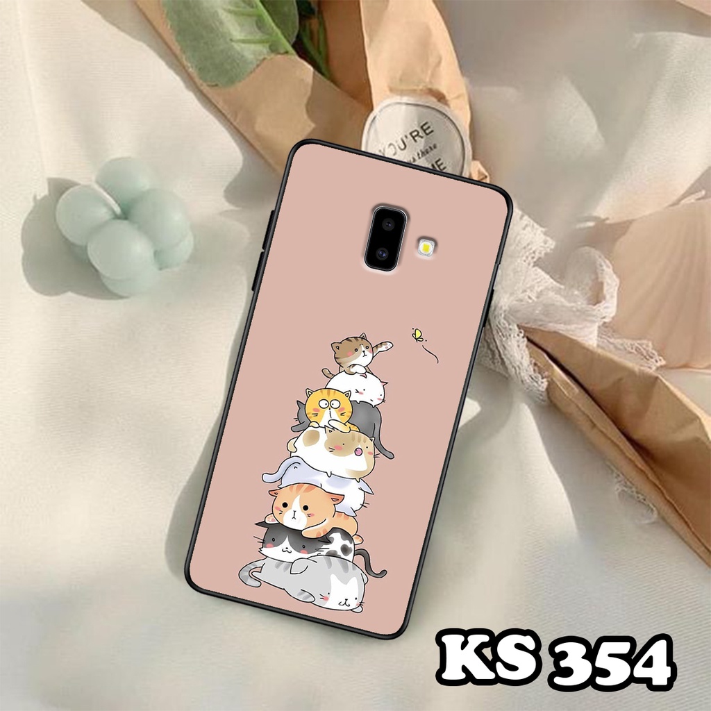 Ốp lưng Samsung J6 2018 - Samsung J6 Plus - Samsung J8 2018 - Ốp in hình Cat&amp;Bear đáng yêu - Chất liệu TPU