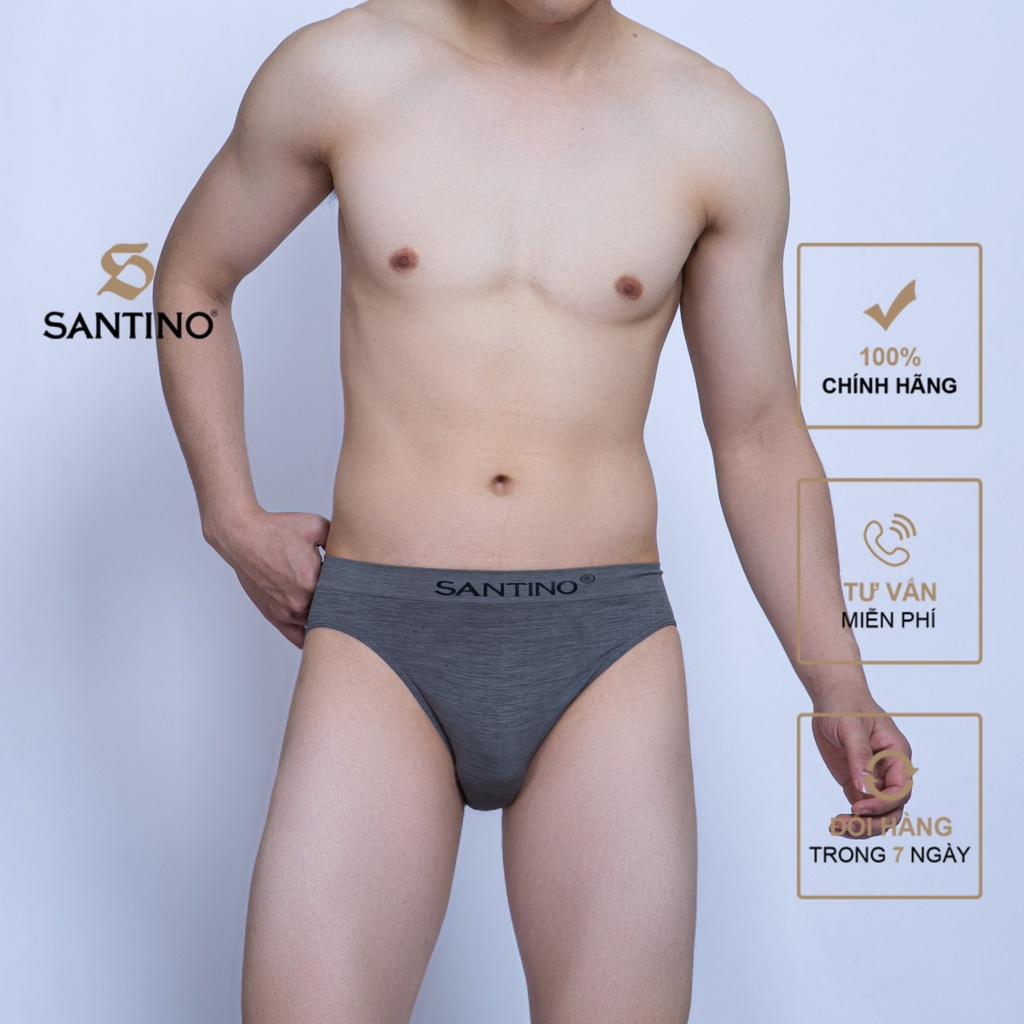 Combo 2, 3, 4 Quần lót nam tam giác KHÁNG KHUẨN SANTINO co giãn, thông thoáng