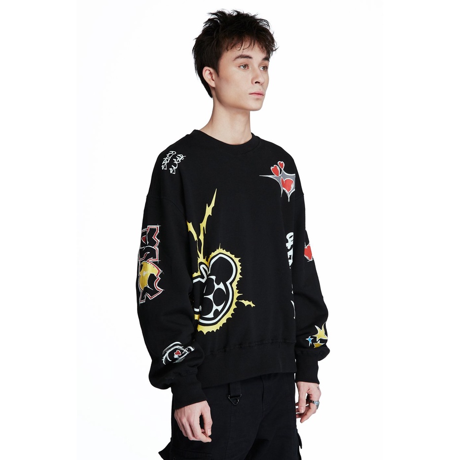 Áo dài tay nam LICKED COLLAB SWEATER BLACK