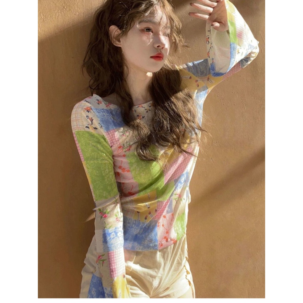 Áo Thun Tay Loe Ngắn Mỏng Nhiều Màu Sắc Độc Đáo Thời Trang Mùa Hè Dành Cho Bạn Gái