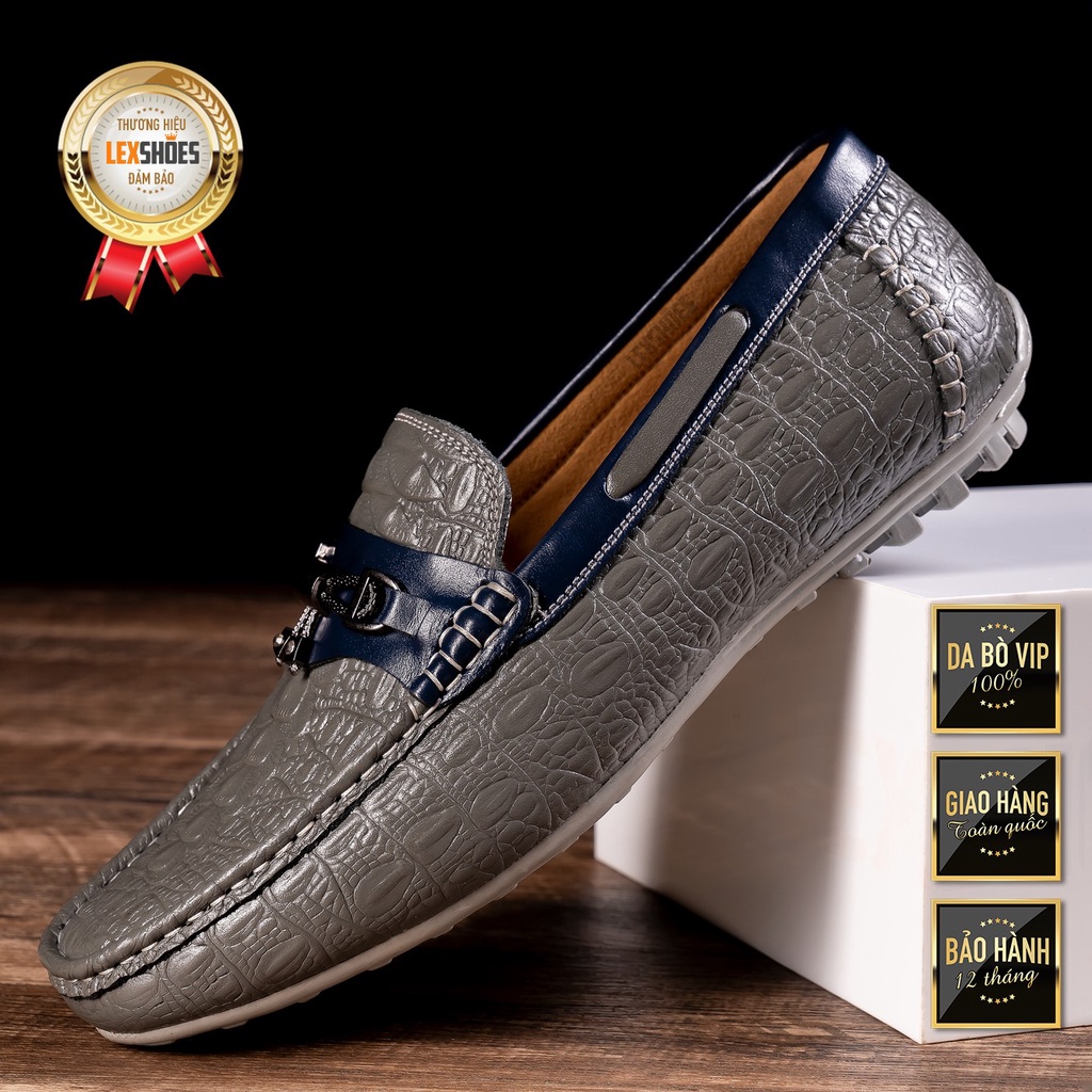 Giày da nam chất lượng da bò nguyên tầm, thương hiệu LexShoes, bảo hành 2 năm sử dụng