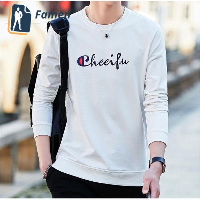 Áo Thun Nam Dài Tay Hè Phom Rộng Có Chữ CheeiBu 5 màu tại shop Famen