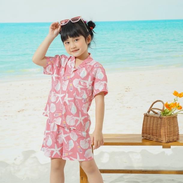 Bộ pijama cộc cho bé Việt Thắng chất Lanh B63.2218 - Thời trang gia đình VT ⚡