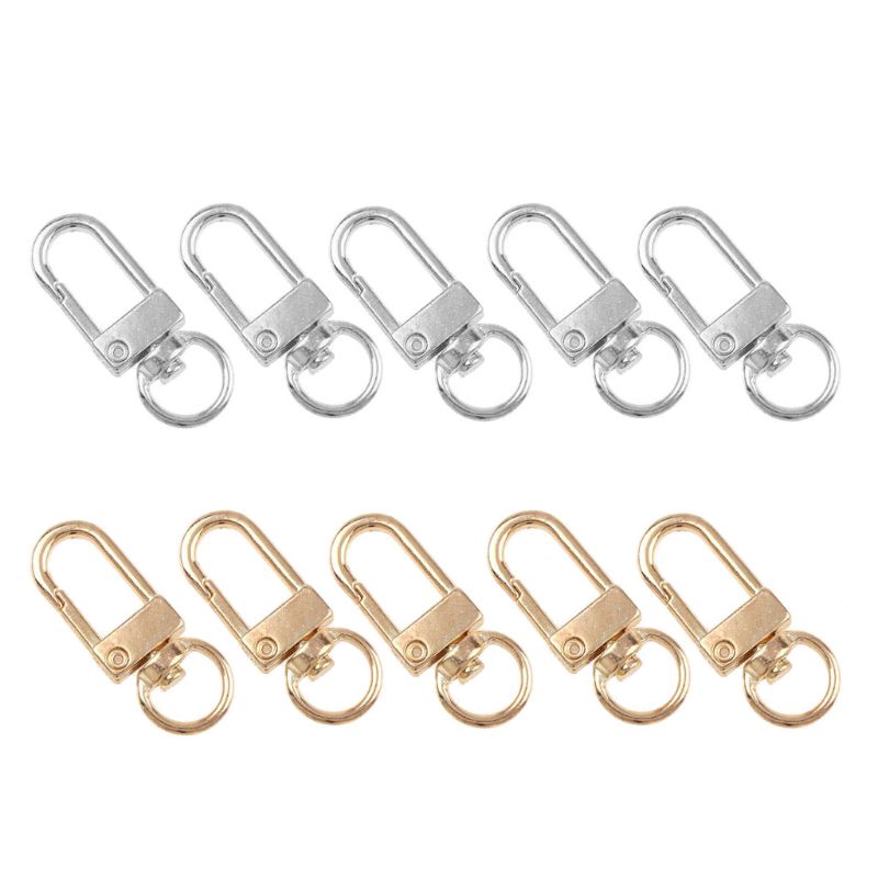 Set 5 khoen móc khóa xoay bằng thép đa năng tiện dụng