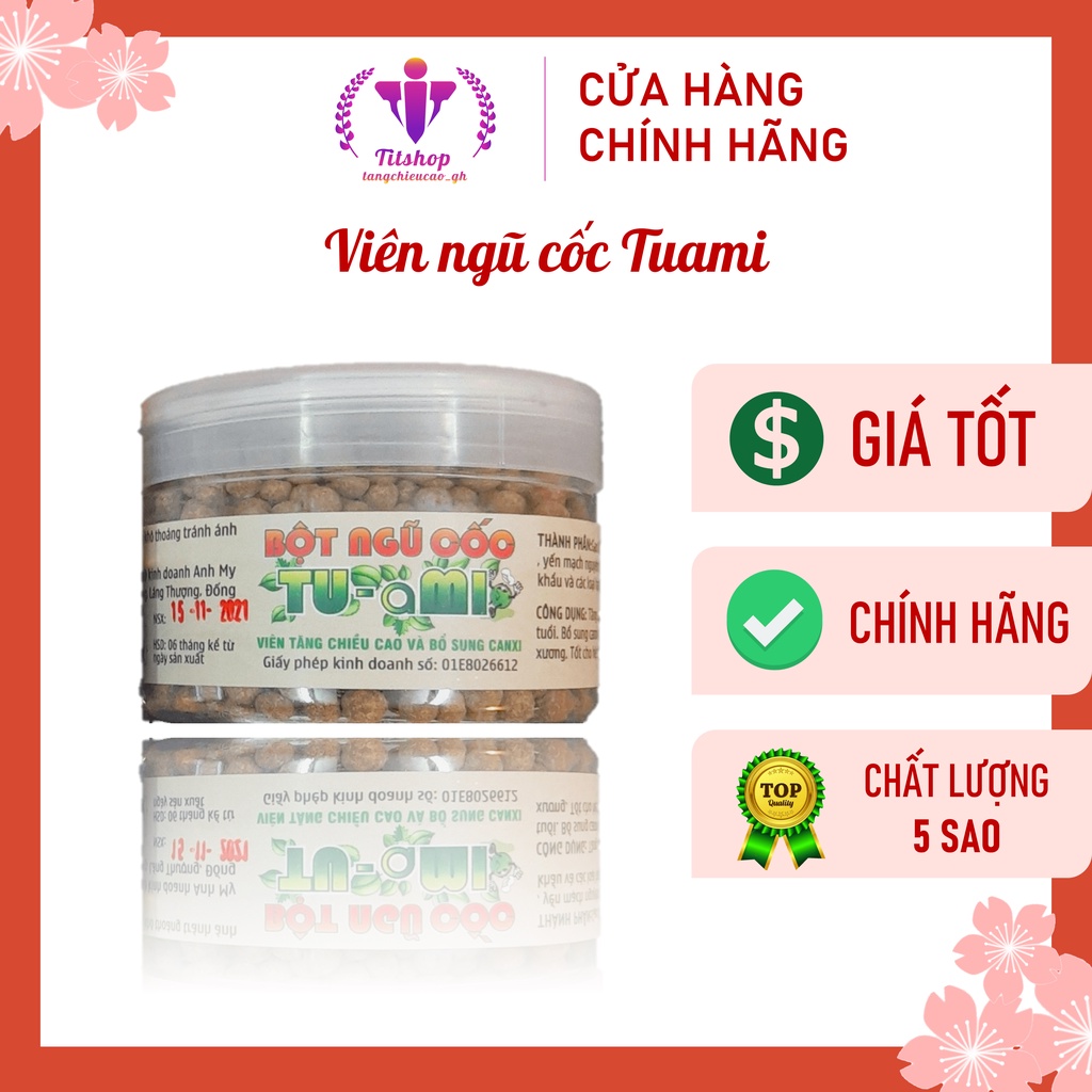 Viên ngũ cốc Tuami tăng chiều cao - bổ sung dinh dưỡng - ít calo
