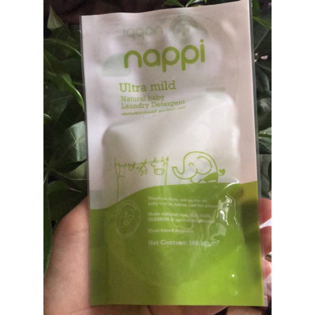 Nước giặt cho bé Dầu Cọ Nappi [GÓI 100ML] | Nước giặt cho bé sơ sinh an toàn  cho da trẻ sơ sinh &amp; da nhạy cảm