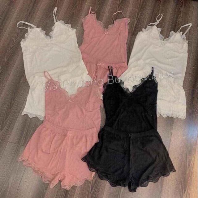 [Có Hình Thật] Bộ Ngủ 2 Dây Phối Ren Sexy | BigBuy360 - bigbuy360.vn