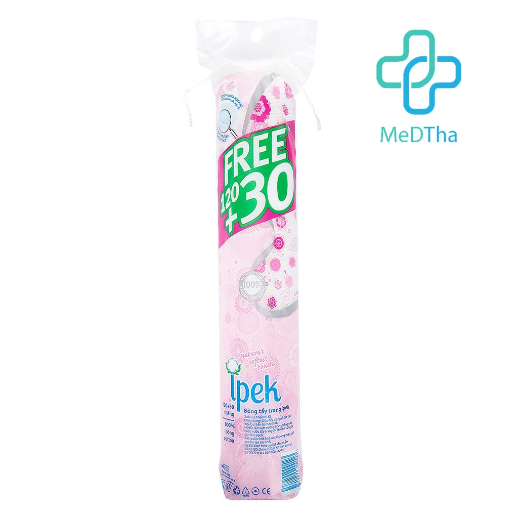 Bông tẩy trang Ipek - Ipek Klasik Cotton Pads Thổ Nhĩ Kì Mềm Mịn (80, 130, 150 Miếng) [Chính hãng]