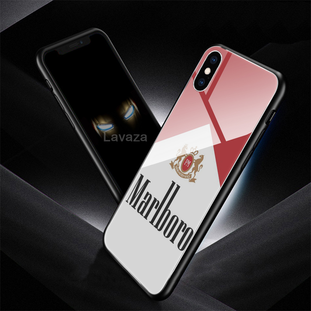 iPhone XS Max XR X 11 Pro 7 8 6 6S Plus glass case 79A marlboro logo