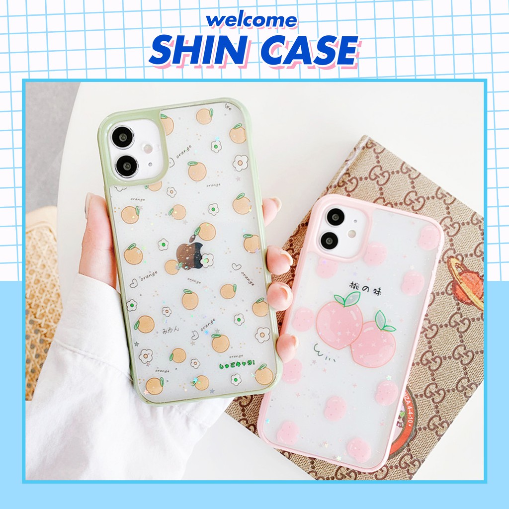 Ốp lưng iphone Orange & Peach viền màu 5/5s/6/6plus/6s/6splus/7/7plus/8/8plus/x/xr/xs/11/12/pro/max/plus/promax | BigBuy360 - bigbuy360.vn