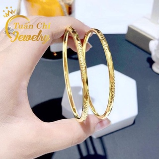  Vòng Tay Nữ Bạc- Lắc Tay Bạc Nữ Dáng Kiềng Tròn Xi Vàng Cực Xinh Họa Tiết Phay Tinh Tế 