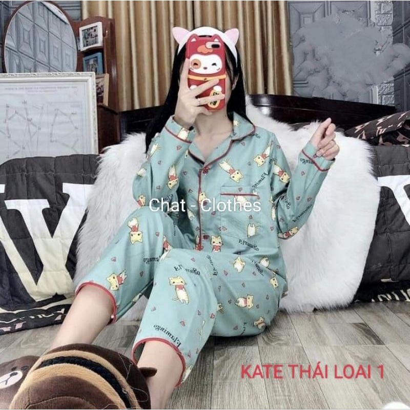 Bộ Pyjama Kate Thái Chuẩn Sịn Màu Mới Siêu Xinh
