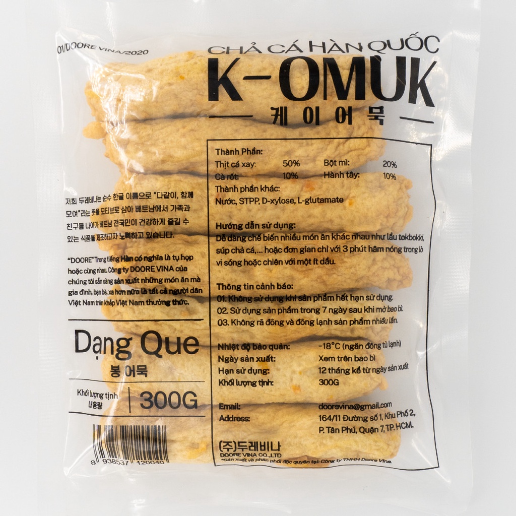 Chả cá Hàn Quốc K-Omuk
